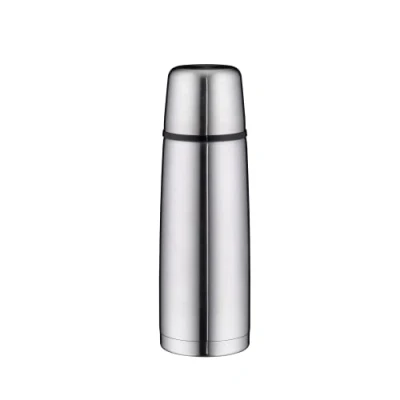 Imagen de alfi Isotherm DV 750 ml, Botella isotérmica de Acero Inoxidable con Vaso, estanquidad Absoluta tapón Rosca, Mantiene el Calor 18 Horas, sin Huellas, Apta para lavavajillas, BPA