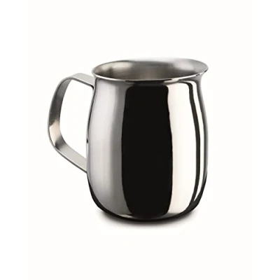 Imagen de PEZZETTI, Lechera de acero inoxidable, jarra leche acero, sin tapa, 9 tazas
