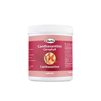 Imagen de Quiko Canthaxantin/Carophyll 100g Alimento complementario para pájaros con Factor Rojo concentrar la coloración roja e intensificar el Color