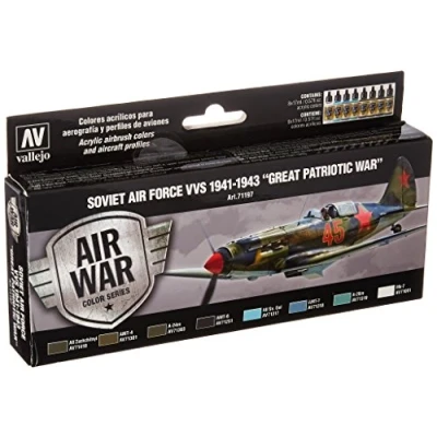 Imagen de Acrylicos Vallejo &quot;Soviética Fuerza Aérea VVS 1941 43 gran Guerra Patriótica&quot; Model Air Set