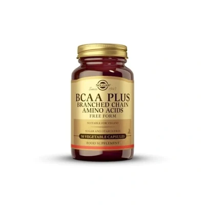 Imagen de Solgar BCAA Plus Cápsulas vegetales Envase de 50