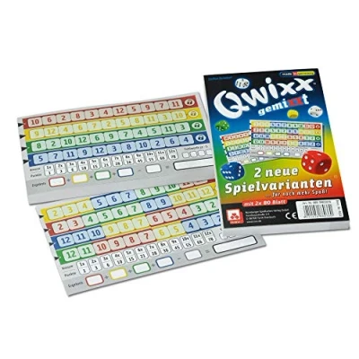 Imagen de Nürnberger Spielkarten Verlag GmbH Naipes de Nuremberg 4033 Qwixx Gemixxt Nuevo Variantes Juego, Set 2 Bloques