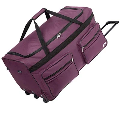 Imagen de MONZANA® Bolso de Viaje XXL Violeta 160L 85x43x44 Ruedas Asa Telescópica Deporte Equipaje Función Trolley