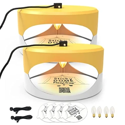 Imagen de ASPECTEK Trampa para pulgas (2 Flea Trap amarillo y blanco)