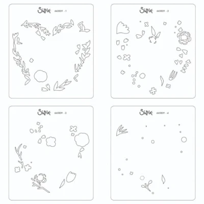 Imagen de Sizzix Layered Stencils 4PK Heart Wreath por Olivia Rose 665839 Capítulo 4 2022
