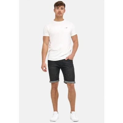 Imagen de Indicode Hombres Caden Jeans Shorts Pantalones Cortos Vaqueros con 5 Bolsillos Black S