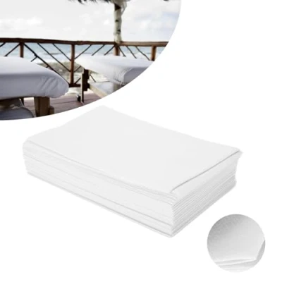 Imagen de sábanas engrosadas, 10 piezas de desechables para salón belleza, masajes, no tejidas engrosadas médicas(Tejido grueso tejido blanco)