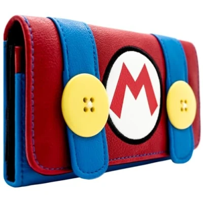 Imagen de Mario Party Traje Clásico de Fontanero Cartera Bi Fold Bolsillo para Monedas &amp; Tarjetero, Rojo