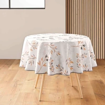 Imagen de douceur d&#039;intérieur Manola Mantel, Redondo, diámetro de 180 cm, Natural, poliéster Estampado