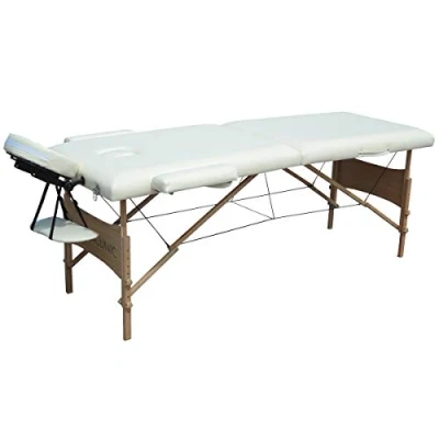 Imagen de Mobiclinic, Camilla Fisioterapia Plegable, CM 01 Light, 186x60 cm, Cama de Masaje, Marca española, Reposacabezas, Regulable en Altura, Portátil, Madera, hasta 250kg, Crema