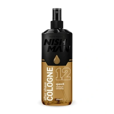 Imagen de Nishman After Shave Colonia 400ML Fragancia refrescante para el hombre moderno Perfecta después del afeitado Protección e hidratación duraderas (400ML, 12 SpaceX)