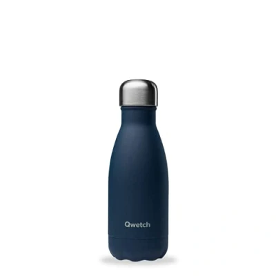 Imagen de Qwetch Botella Isotérmica Originals Granite Azul 260ml Nómada de Acero Inoxidable 24h Frío y 12h Caliente Impermeable, Libre BPA Reutilizable
