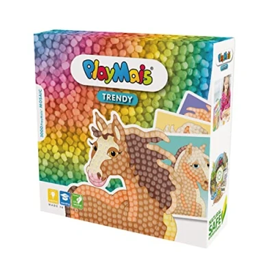 Imagen de PlayMais Trendy Mosaic Horse Kit de Manualidades para niñas y niños a Partir 6 años 3000 Piezas Plantillas Mosaico con Caballos estimula la Creatividad motricidad