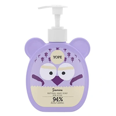 Imagen de YOPE Jabón de Manos Para Niños Mayores 3 años Gel aloe vera Calmante Textura ligera pH neutro pieles sensibles 94% Ingredientes naturales Vegan formula Jazmín 400ml