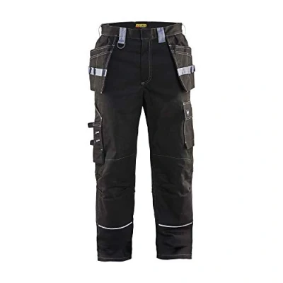 Imagen de BLÅKLÄDER Blaklader 146115169994D116 Pantalones ignífugos artesanales, Color Negro/Gris, Talla D116