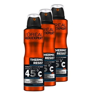 Imagen de L&#039;Oréal Men Expert Thermic Resist Desodorante de espray para hombre Juego 3 unidades