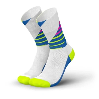 Imagen de INCYLENCE Calcetines de running para hombre y mujer, con compresión ligera, 1 par, Ladders White Canary, 35 38