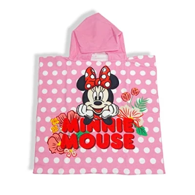 Imagen de Toalla de Poncho para Playa y Piscina Infantil Licencia Oficial (Minnie Mouse A)