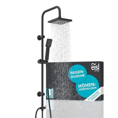 Imagen de EISL Easy Energy DX12004BL A Juego de ducha (sistema sin grifería, 2 en 1, con lluvia grande (170 x 170 mm) y mano grifo, ideal para reequipar