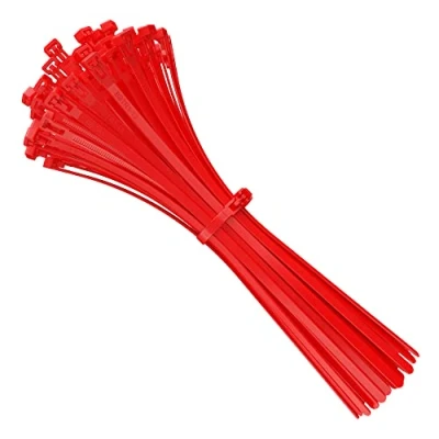 Imagen de intervisio Bridas de Plastico para Cables Reutilizables / 350mm x 7,5mm Rojo 100 Piezas