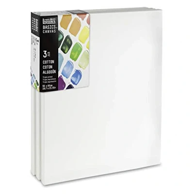 Imagen de Liquitex Keilrahmen aus Fichtenholz Bastidor estable de madera abeto, lienzo preimprimado, blanco acrílicas y pinturas al óleo, 100% algodón, 50 x 70 cm
