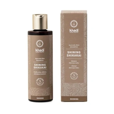 Imagen de khadi SHINING Shikakai Champú Ayurvédico, 100% naturales, veganos y sin silicona, Aloe Vera suaviza las puntas abiertas, brillo intenso e hidratación, Cosmética Natural Certificada, 200ml
