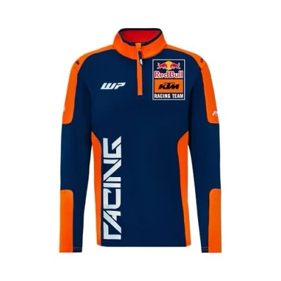 Imagen de Red Bull KTM Replica Team Half Zip Sweater Hombre Merchandising Oficial, Diseño Dinámico de Carreras, Material Transpirable Talla XL Azul/Naranja