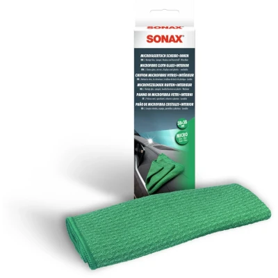 Imagen de SONAX Paño de Microfibra para vidrios + Interiores(1 Unidad) Absorbente y sin Pelusa,para una Limpieza Rayas Pelusa Cristales,Espejos,Pantallas Superficies plástico N. 04984000