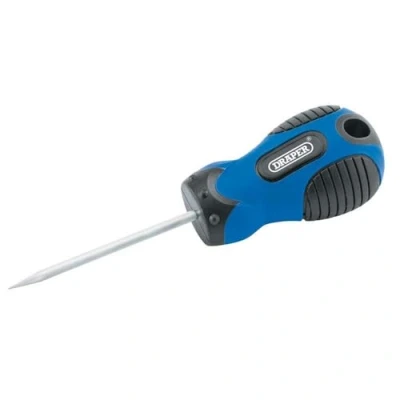 Imagen de Draper 54245 Punzón de carpintería agarre suave, 75 mm longitud, color azul