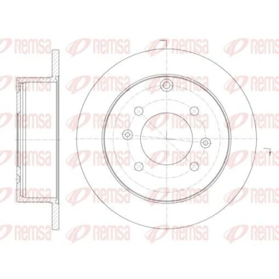 Imagen de REMSA 6757.00 Disco de freno Eje trasero 262, 262 10 4 macizo HYUNDAI: SONATA V, Matrix,