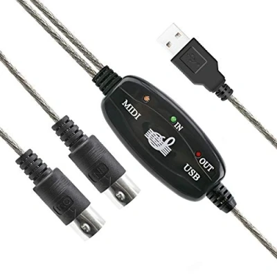 Imagen de DIGIFLEX USB Midi Cable Adaptador para Teclado Musical a PC Ordenador Portátil Soporta XP Vista Win 7 Mac
