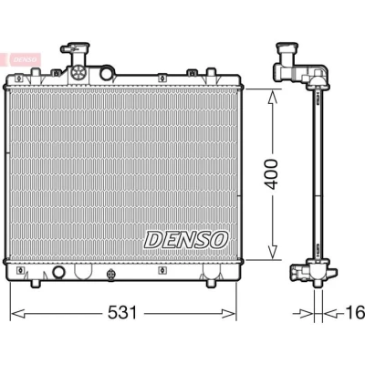 Imagen de DENSO DRM47034 Radiador, refrigeración del motor 531 400 16