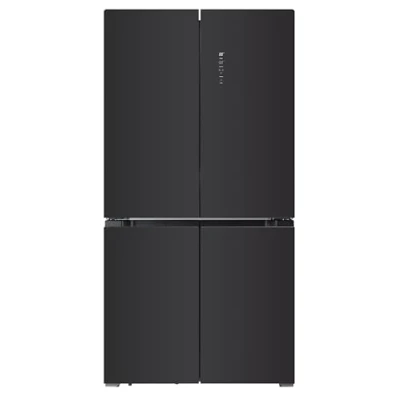 Imagen de EVVO frigorífico Americano 4 Puertas, Total No Frost, Compresor Inverter, Capacidad 321L y 169L Nevera, Sin Gas Freón, Display Integrado, Modelo: F100 Glass (Acabado Negro)