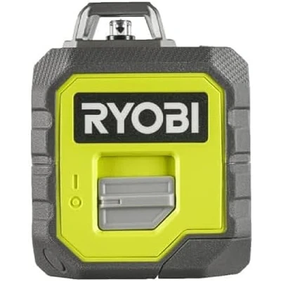 Imagen de RYOBI Nivel Láser Verde 360º de 2 Líneas con Barra Telescópica 3,2m Horizontal 360, Vertical 120 y Línea en Cruz Alcance hasta 25m para Grandes Espacios 4 Pilas AA Incluídas RB360GLL K