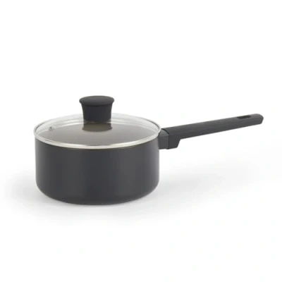 Imagen de Salter BW12877EU7 Cazo de cerámica 16 cm, cuerpo aluminio reciclado, revestimiento antiadherente saludable sin PFOA y PFAS, apto para inducción, fácil limpieza, mango suave al tacto que se