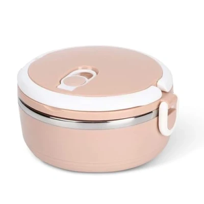 Imagen de Fiambrera Aislante, de Acero Inoxidable Rosa Aislante Pequeña Caliente para Niños Comida Almuerzo Viaje Trabajo