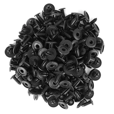 Imagen de MAGT Clips de Parachoques Guardabarros, 100Pcs Remaches Plastico Coche con Orificio 6 mm Sujetador Remaches, plástico del