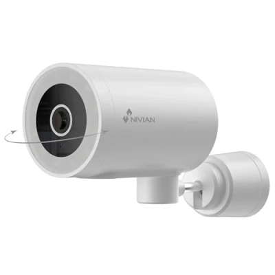 Imagen de NIVIAN Cámara Bullet WiFi 2,4Ghz Half4K 2560x1440 Detección de Humanos Visión Nocturna Color Compatible Alexa y Google Home Control Remoto App Tuya (Bullet Motorizada)
