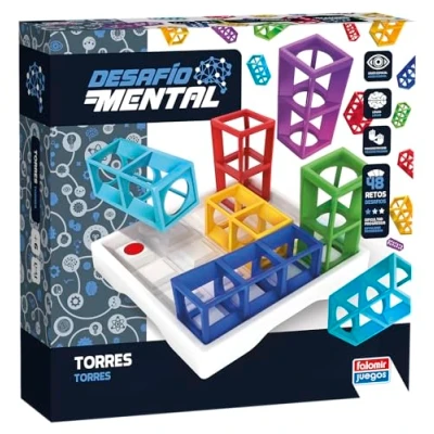 Imagen de Falomir Torres de Desafío Mental Lógica y Habilidad en 3D Juego Innovador para 1 Jugador (Edad 6+)
