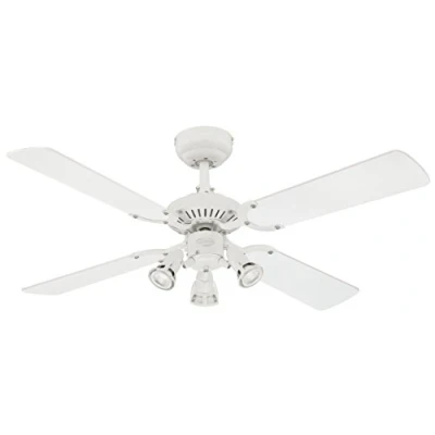 Imagen de Westinghouse Lighting Princess Euro Ventilador de Techo GU10, Acabado en Blanco con aspas Reversibles Blanco/Haya
