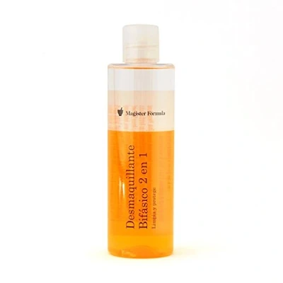 Imagen de Desmaquillante Facial Bifásico 250 ml con Extracto de Naranja 2 en 1: Limpia y Protege Limpiador para Rostro, Labios Ojos Ingredientes Naturales Magister Formula