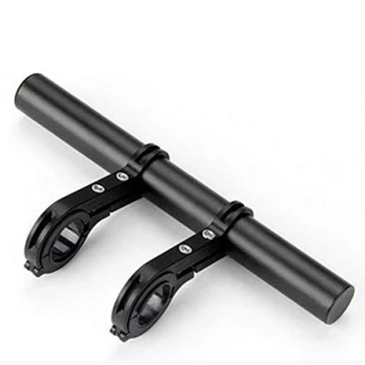 Imagen de MAGT Extensor de Manillar Bicicleta, Soporte extensión Bicicleta multifunción Clip Linterna luz para Carretera montaña(Negro)