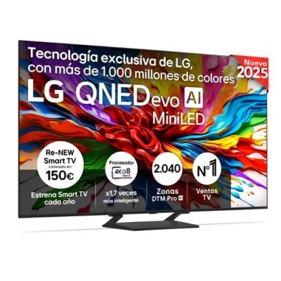 Imagen de TV QNED 55&quot; LG 55QNED93A6A, UHD 4K, Procesador Inteligente α8 AI Processor 4K Gen2, Smart TV, DVB T2 (H.265), Negro