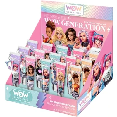 Imagen de Kids Euroswan Brillo Labial con ABALORIO CDU 20 U. Wow Generation, Multicolor (WOW00012)