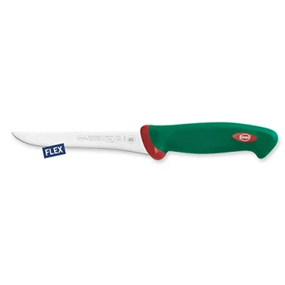 Imagen de Sanelli Línea Premana Professional,Cuchillo Deshuesador Flexible Cm.16,Acero Inoxidable,Verde y Rojo,29.0x3.0x4.0 cm