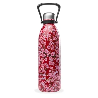 Imagen de QWETCH Botella isotérmica Grande (1,5 L, 48 Horas frías y 16 cálidas, Impermeables, sin BPA, con asa de Transporte, Termo térmico para pícnics, Camping, familias