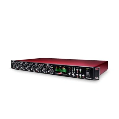 Imagen de Focusrite Scarlett OctoPre Dynamic para grabar, producir y tocar música en directo, Preamplificador de micrófono ocho canales con conversión A/D D/A compresión analógica