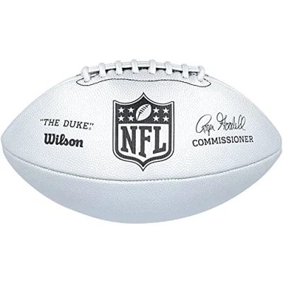 Imagen de Wilson NFL Duke Metallic Edition Balón de fútbol Americano, Cuero Compuesto, Tamaño Oficial, Plata, WTF1827XB