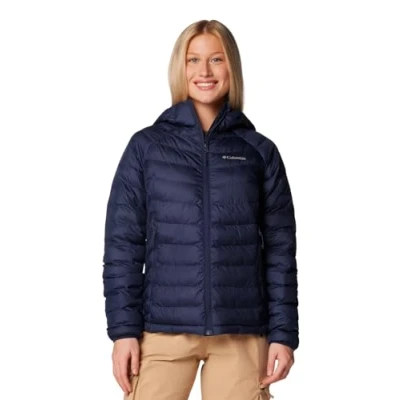 Imagen de Columbia Powder LITE Hooded Jacket Chaqueta de invierno, Mujer, Talla: XS, Collegiate navy