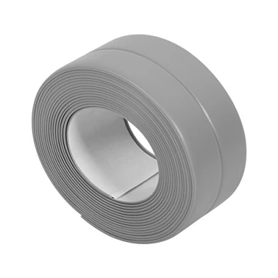 Imagen de 3 colores 3,2 M de longitud material PVC autoadhesivo baño y tira sellado pared fregadero lavabo borde recortado cocina nuevo(38mm*3.2M gris)
